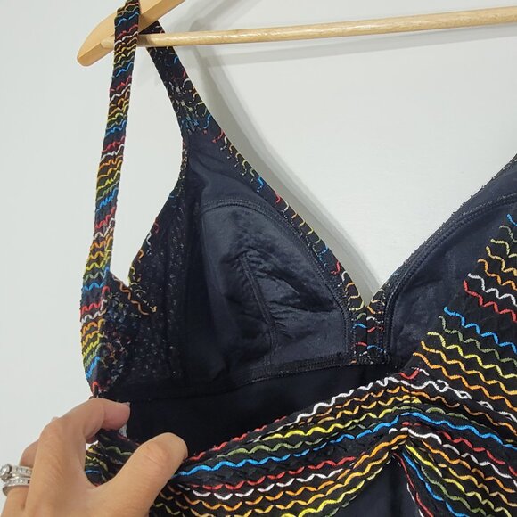 Baltex Women's Multicolor Patterned Sleeveless Bottom One-Piece Swimsuit Size 14 - Picture 4 of 11